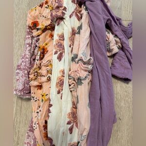5 bamboo Floral and Solid Patterned PJs